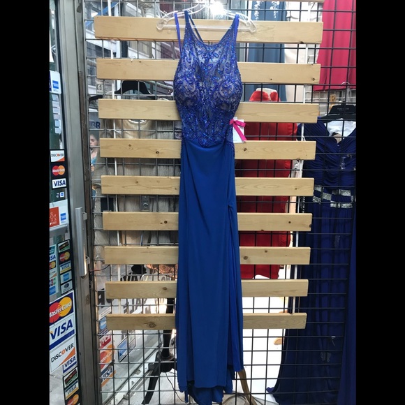 NWT,Morilee Jersey Beaded prom dress,43105,Royal - Picture 7 of 17